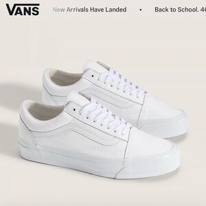 White leather Vans